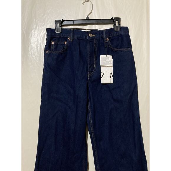 Zara Women’s The New Daddy Jeans Size 4 Full Length Slim Fit Iconic Blue Dark - Picture 6 of 9